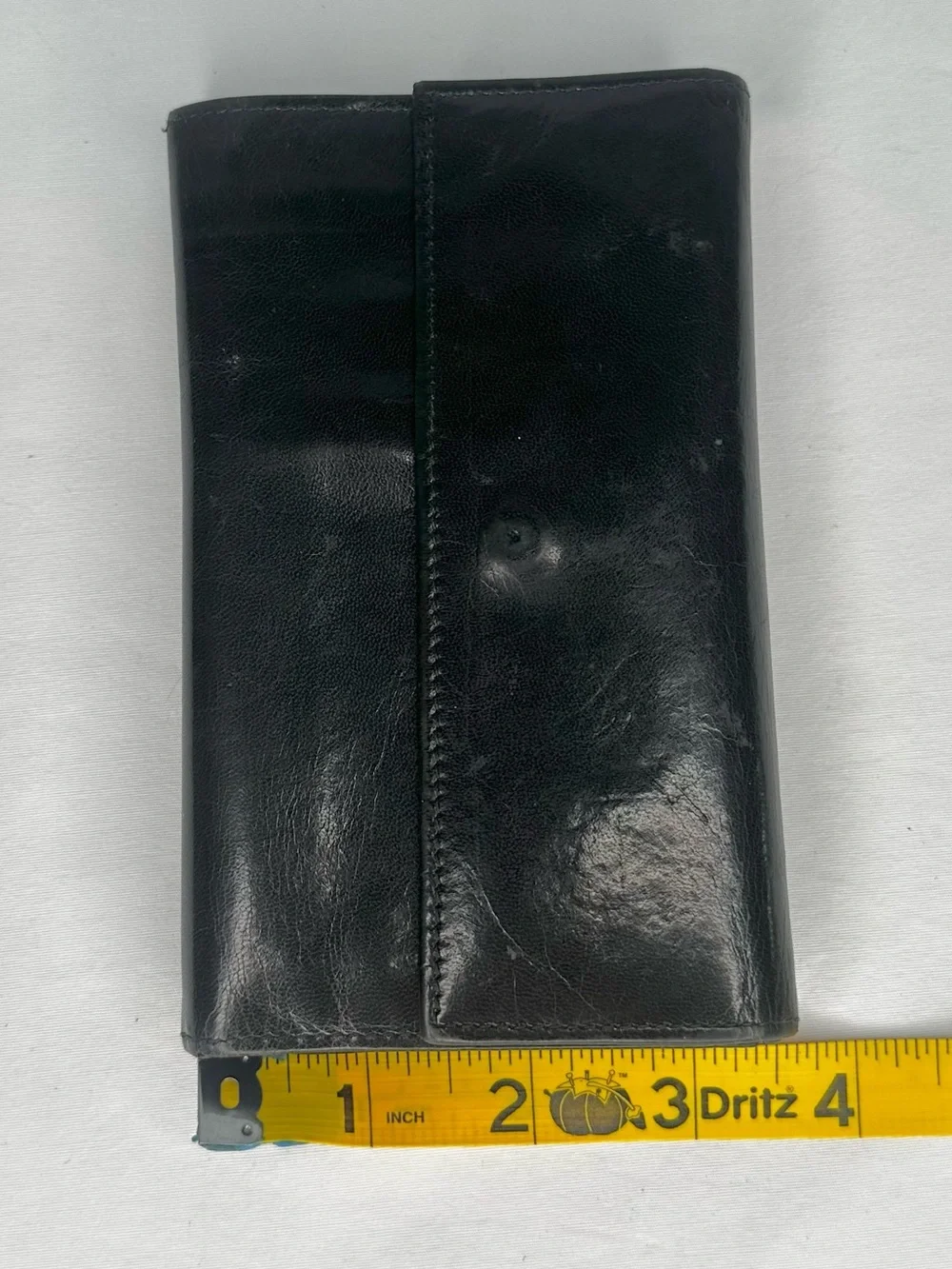 Neiman Marcus Vintage Black Butter Soft Leather Trifold Wallet